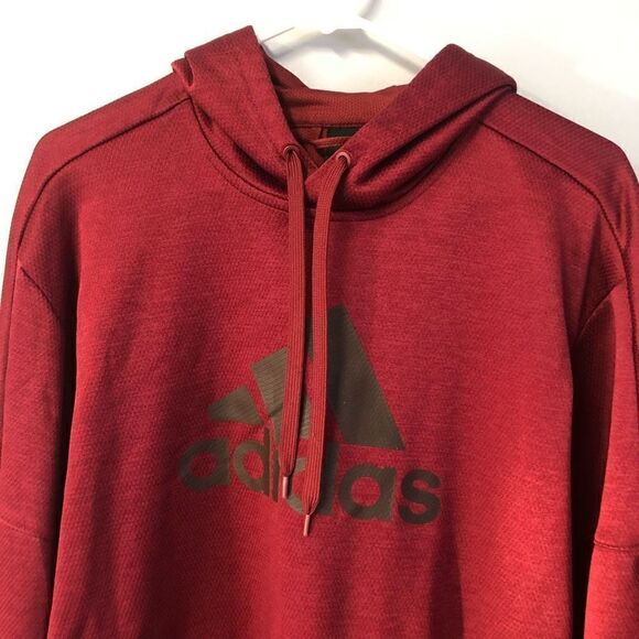 adidas men’s climawarm maroon active hoodie size large - Picture 8 of 12